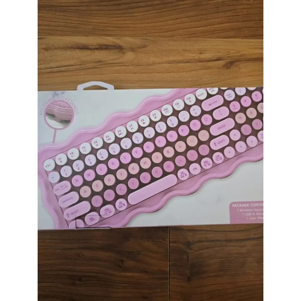 IJoy Wavy Keyboard Pink ABS Slim Design Computer Accessories S33